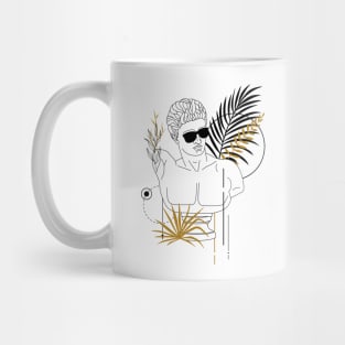 Hermes (Mercurius). Creative Illustration In Geometric And Line Art Style Mug